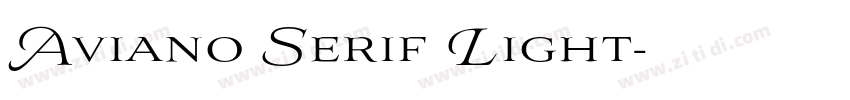 Aviano Serif Light字体转换